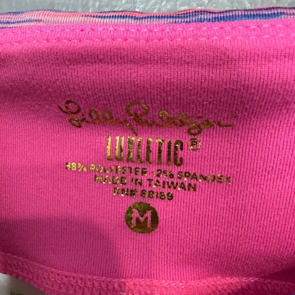 LILLY PULITZER luxletic weekender space dye flamingo pink crop leggings size M - Picture 4 of 7